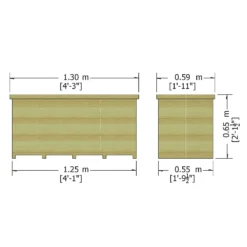 Shire Tongue & Groove Wooden Storage Box - 4x2ft -Garden Furniture Store 12887189 1604851576664698