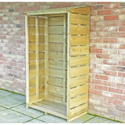 Shire Tall Wall Log Store - 3x1.5ft -Garden Furniture Store 12887202 1464851593337372