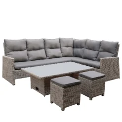 Mortimer Grey Rattan Garden Corner Sofa Set -Garden Furniture Store 12887790 1205047776415101