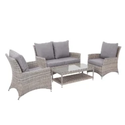 Florence 4 Seater Grey Rattan Garden Sofa Set 15 Florence 4 Seater Grey Rattan Garden Sofa Set -Garden Furniture Store 12887803 1594843689581184