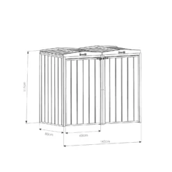 Mercia Double Bin Store (Installed) -Garden Furniture Store 12888122 7774843293132279