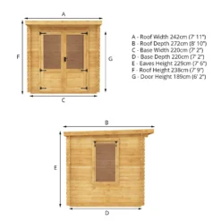 Mercia 2.4 X 2.4m 19mm Log Cabin (Installed) 20 Mercia 2.4 X 2.4m 19mm Log Cabin (Installed) -Garden Furniture Store 12888477 1805023718483691