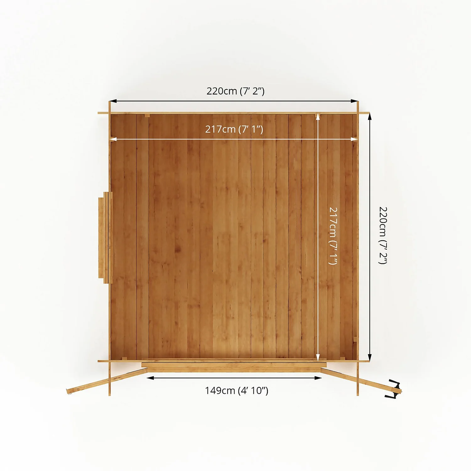 Mercia 2.4 X 2.4m 19mm Log Cabin (Installed) 12 Mercia 2.4 X 2.4m 19mm Log Cabin (Installed) - Image 10
