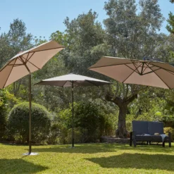 None 2.1m Crank & Tilt Parasol Natural - Dia. 38mm -Garden Furniture Store 12888558 8894929370490529