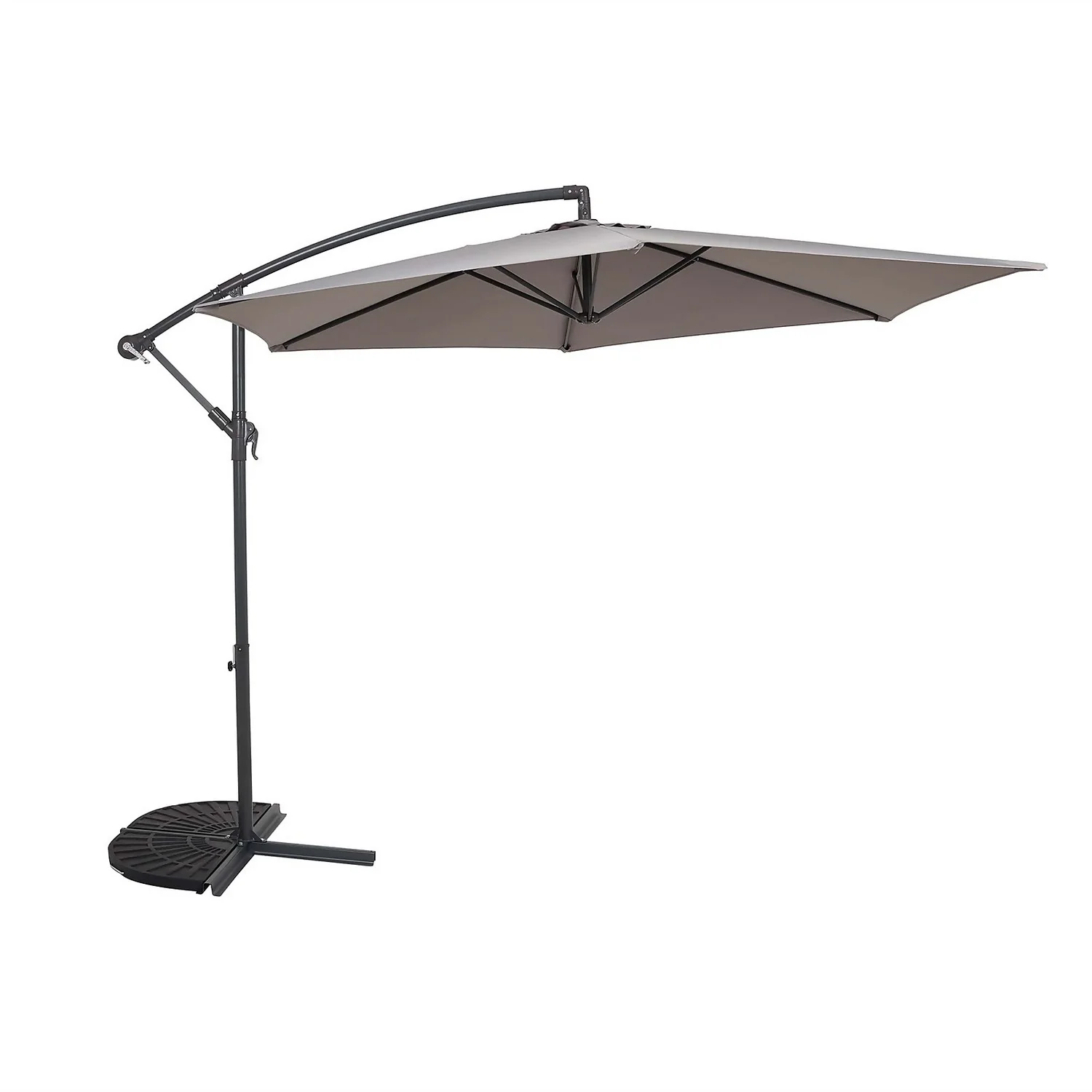 None 3m Overhanging Parasol - Light Grey 3 None 3m Overhanging Parasol - Light Grey