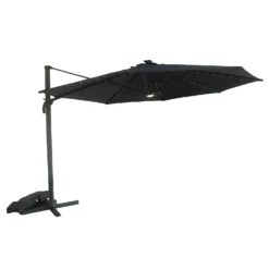 3.5m Overhanging Parasol With Lights