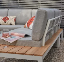 Spirit Metal Garden Corner Sofa Set - Grey -Garden Furniture Store 12889918 1174869216203745
