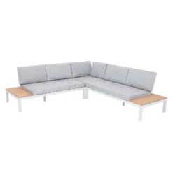 Spirit Metal Garden Corner Sofa Set - Grey -Garden Furniture Store 12889918 1544846181054970