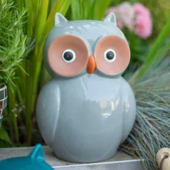 Ceramic Owl Garden Ornament - 25cm -Garden Furniture Store 12890924 1154941774098448