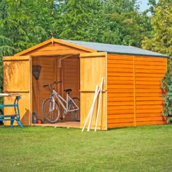 Shire 10 X 8ft Shed Overlap Double Door - No Windows -Garden Furniture Store 13082801 7224862497245486