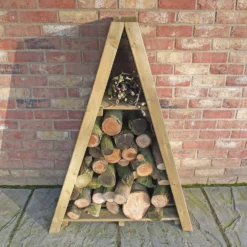 Shire Small Triangular Log Store Overlap -Garden Furniture Store 13082820 1964862456413152