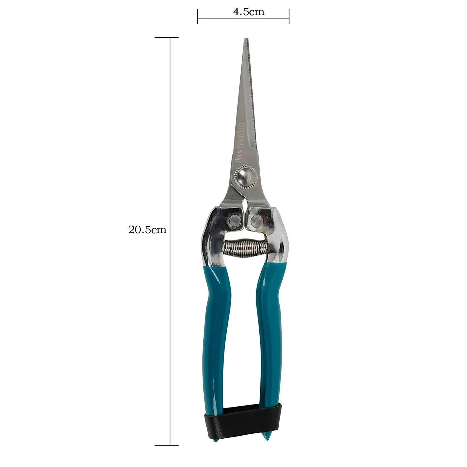 House Beautiful Fine Pointed Flower & Fruit Snips - Teal 5 House Beautiful Fine Pointed Flower & Fruit Snips - Teal - Image 3