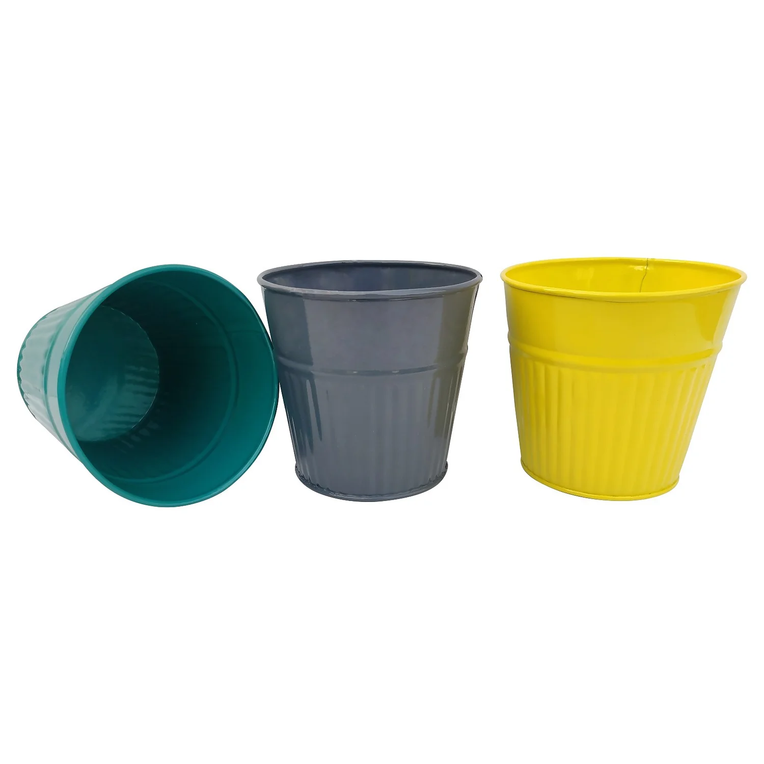 Ribbed Planter (3 Colour Mix) - 12cm 7 Ribbed Planter (3 Colour Mix) - 12cm - Image 5