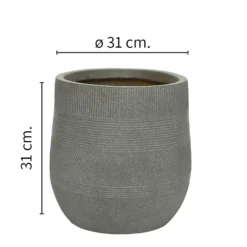 Liam Round Stripe Planter - Medium -Garden Furniture Store 13222482 4284934510693565