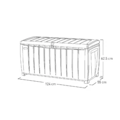 Keter Ace Outdoor Garden Storage Box 124 X 55 X 62.5 Cm - Grey And Black 19 Keter Ace Outdoor Garden Storage Box 124 X 55 X 62.5 Cm - Grey And Black -Garden Furniture Store 13432924 1804947994784994