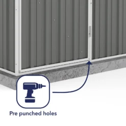 Absco 5 X 3ft Space Saver Metal Pent Shed - Grey 15 Absco 5 X 3ft Space Saver Metal Pent Shed - Grey -Garden Furniture Store 13440827 1364929185642826