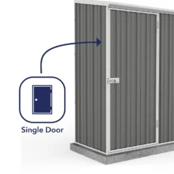 Absco 5 X 3ft Space Saver Metal Pent Shed - Grey 14 Absco 5 X 3ft Space Saver Metal Pent Shed - Grey -Garden Furniture Store 13440827 1844929185596365