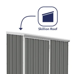 Absco 5 X 3ft Space Saver Metal Pent Shed - Grey 13 Absco 5 X 3ft Space Saver Metal Pent Shed - Grey -Garden Furniture Store 13440827 1974929185531415