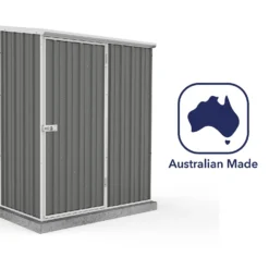 Absco 5 X 3ft Space Saver Metal Pent Shed - Grey 17 Absco 5 X 3ft Space Saver Metal Pent Shed - Grey -Garden Furniture Store 13440827 2534929185766147