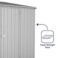 Absco 10 X 5ft Space Saver Metal Pent Shed - Zinc -Garden Furniture Store 13440842 2644929185750862