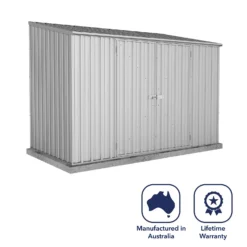 Absco 10 X 5ft Space Saver Metal Pent Shed - Zinc -Garden Furniture Store 13440842 2984929185817492