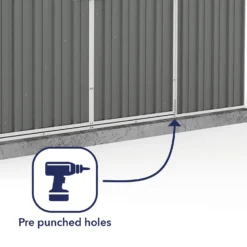 Absco 10 X 5ft Regent Metal Apex Shed - Grey -Garden Furniture Store 13440854 6314929164404992