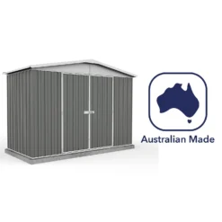 Absco 10 X 5ft Regent Metal Apex Shed - Grey -Garden Furniture Store 13440854 7074929164527527
