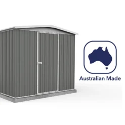 Absco 7.5 X7ft Regent Metal Apex Shed - Grey -Garden Furniture Store 13440858 1104929164493099