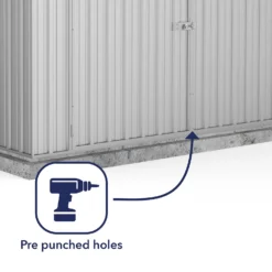 Absco 10 X 20ft Utility Workshop Apex Metal Shed - Zinc -Garden Furniture Store 13440861 1074929163823580