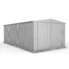 Absco 10 X 20ft Utility Workshop Apex Metal Shed - Zinc