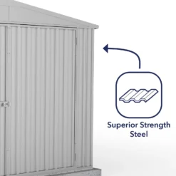 Absco 10 X 20ft Utility Workshop Apex Metal Shed - Zinc -Garden Furniture Store 13440861 4764929163896414