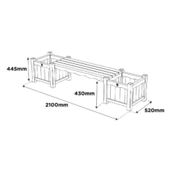 Anchor Fast FSC RHS Bench With Planters -Garden Furniture Store 13452041 1284927582205019