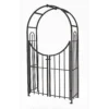 Panacea Arched Top Garden Steel Arch With Gate - Black -Garden Furniture Store 13480855 1054931199737376