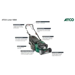 Atco 145cc Liner 18SH Petrol Lawn Mower - 46cm 14 Atco 145cc Liner 18SH Petrol Lawn Mower - 46cm -Garden Furniture Store 13486585 1594932690022221