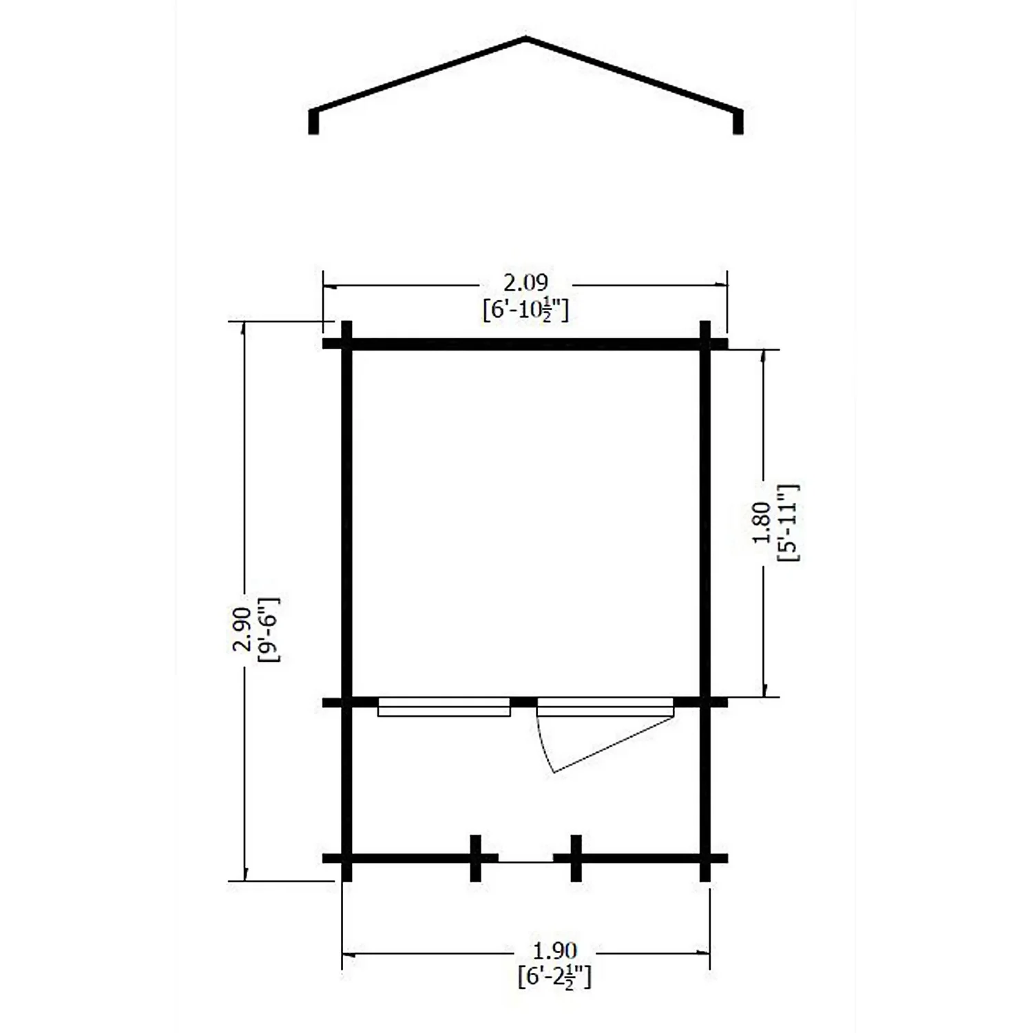 Shire 7 X 7ft Maulden Log Cabin 8 Shire 7 X 7ft Maulden Log Cabin - Image 6