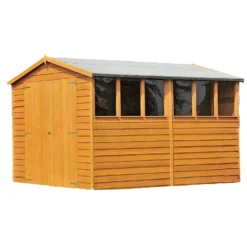 Shire 10 X 10ft Double Door Overlap Garden Shed