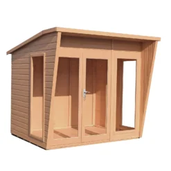 Shire 8 X 6ft Highclere Double Door Summerhouse - Including Installation -Garden Furniture Store 13505316 1264933734613146