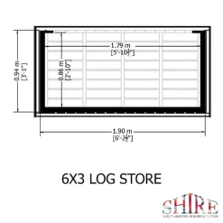 Shire Heavy Duty Log Storage 6x3ft -Garden Furniture Store 13508667 4634931996859546