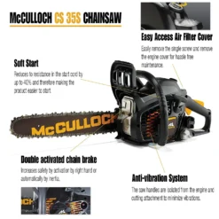 McCulloch CS35S Petrol Chainsaw -Garden Furniture Store 13524820 1434936888331379