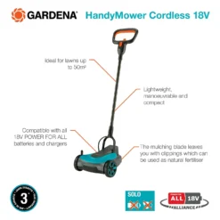 GARDENA 18V HandyMower Cordless Lawn Mower - 22cm -Garden Furniture Store 13524837 2024958391525054