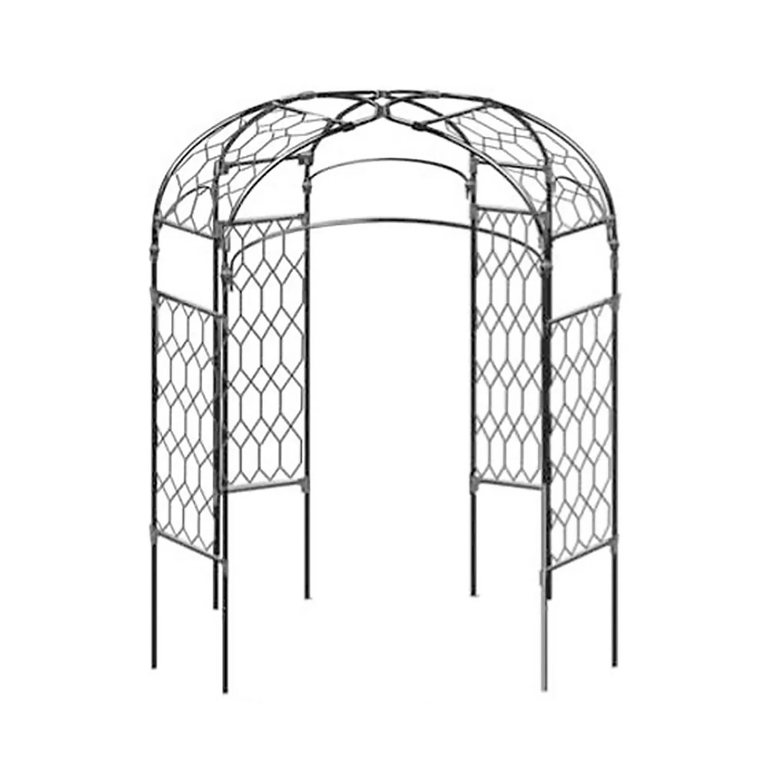 Agriframes Round Gazebo - (H)2.2 X (Diameter)1.8 M - Black 3 Agriframes Round Gazebo - (H)2.2 X (Diameter)1.8 M - Black