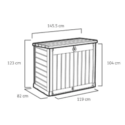 Keter Store It Out Ace Outdoor Garden Storage Shed 1200L - Grey / Graphite -Garden Furniture Store 13531577 1964925770704849