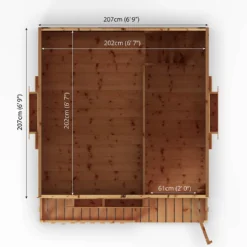 Country Living 7ft X 7ft Premium Sandon Double Storey Playhouse With Veranda Painted + Installation - Aurora Green -Garden Furniture Store 13554918 3174949331952953