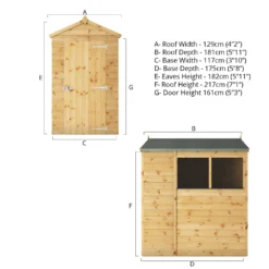 Mercia 6ft X 4ft Premium Shiplap Apex Shed - Including Installation 18 Mercia 6ft X 4ft Premium Shiplap Apex Shed - Including Installation -Garden Furniture Store 13555761 1184949334098670