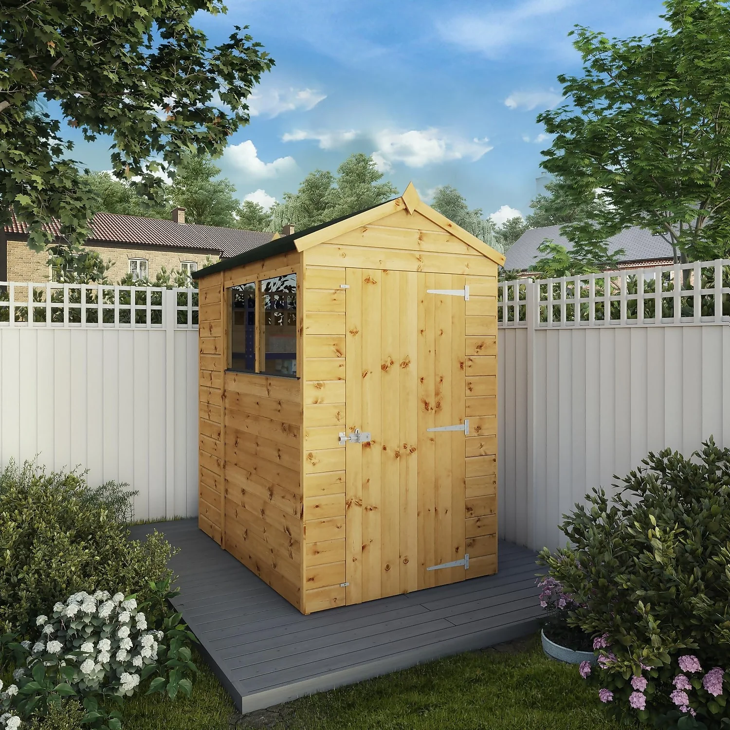 Mercia 6ft X 4ft Premium Shiplap Apex Shed - Including Installation 4 Mercia 6ft X 4ft Premium Shiplap Apex Shed - Including Installation - Image 2