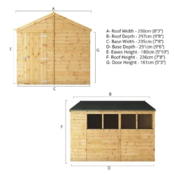 Mercia 10ft X 8ft Premium Shiplap Apex Shed - Including Installation -Garden Furniture Store 13555791 5524949338837437