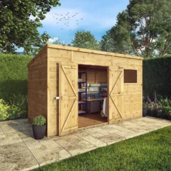 Mercia 12ft X 6ft Premium Shiplap Pent Shed - Including Installation -Garden Furniture Store 13555857 1604949334963282