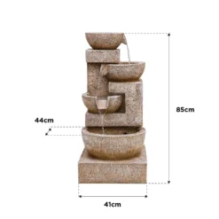 Stylish Fountain Sparkling Bowls Water Feature With LEDs -Garden Furniture Store 13846048 1414978881037755