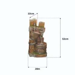 Stylish Fountain Fence Post Pours Water Feature With LEDs -Garden Furniture Store 13846055 2704978881001455