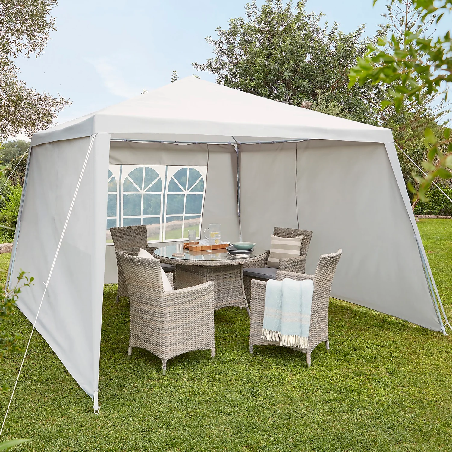 Gazebo With Side Panels - Grey 4 Gazebo With Side Panels - Grey - Image 2